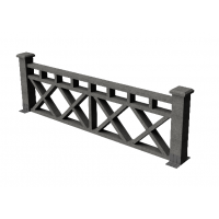 Декоративные ограждения ДПК "Бэйли", Серый базальт, шлифованное Декоративные ограждения ДПК "Бэйли", Серый базальт, шлифованное