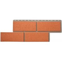 Фасадные панели (цокольный сайдинг) Неаполитанский камень Терракотовый Фасадные панели (цокольный сайдинг) Неаполитанский камень Терракотовый