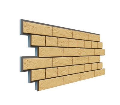 Фасадная термопанель Венецианский кирпич 20 мм - Жёлтый от производителя Доломит по цене 980 р Фасадная термопанель Венецианский кирпич 20 мм - Жёлтый от производителя Доломит по цене 980 р