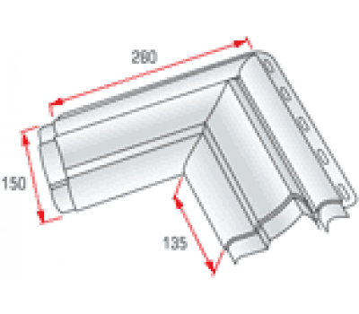 Угловой элемент наличника Модерн от производителя Альта-профиль по цене 295 р Угловой элемент наличника Модерн от производителя Альта-профиль по цене 295 р