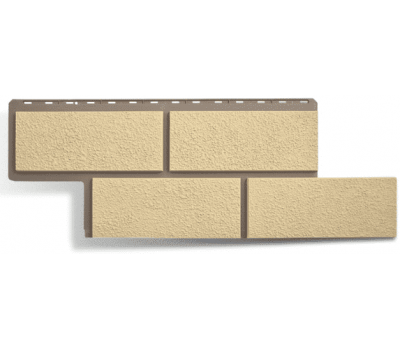 Фасадные панели (цокольный сайдинг)  Неаполитанский камень Слоновая Кость от производителя  Альта-профиль по цене 598 р