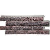 Фасадные панели Колотый Камень Элит Кофе(тёмно-бежевый шов)